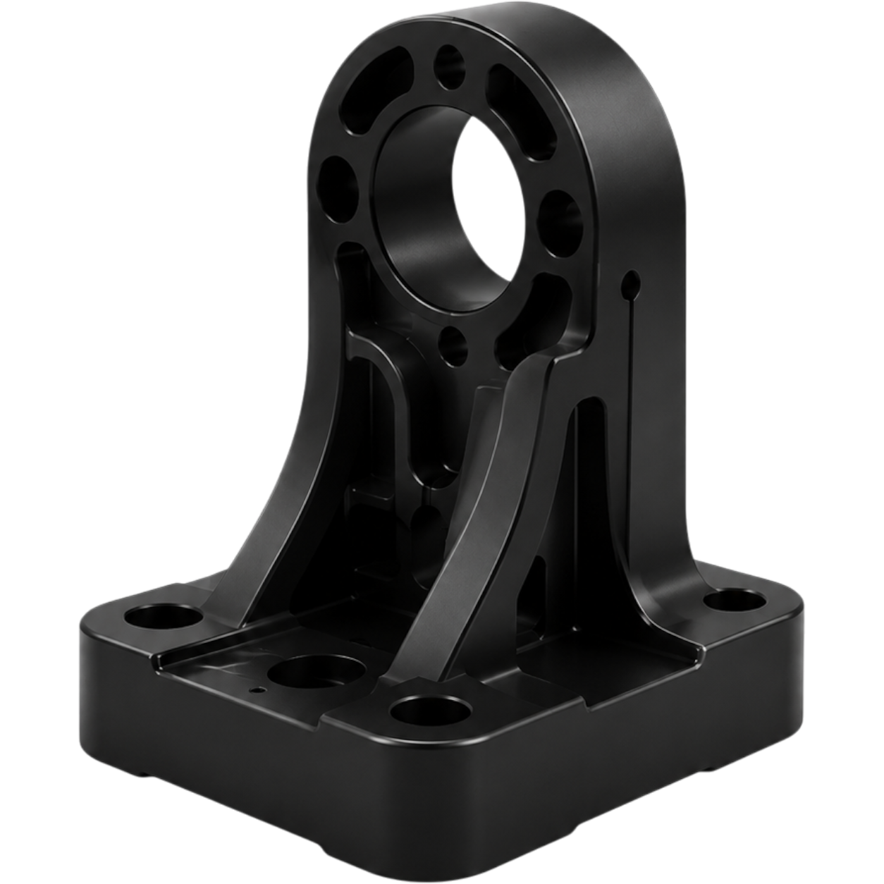 Schwarzes 3D-Druck-Bauteil ohne klassischen Werkzeugbau