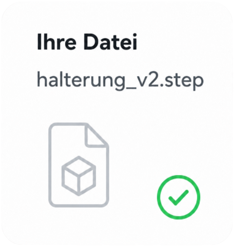 Platzhalterbild fuer eine eingegangene STEP-Datei