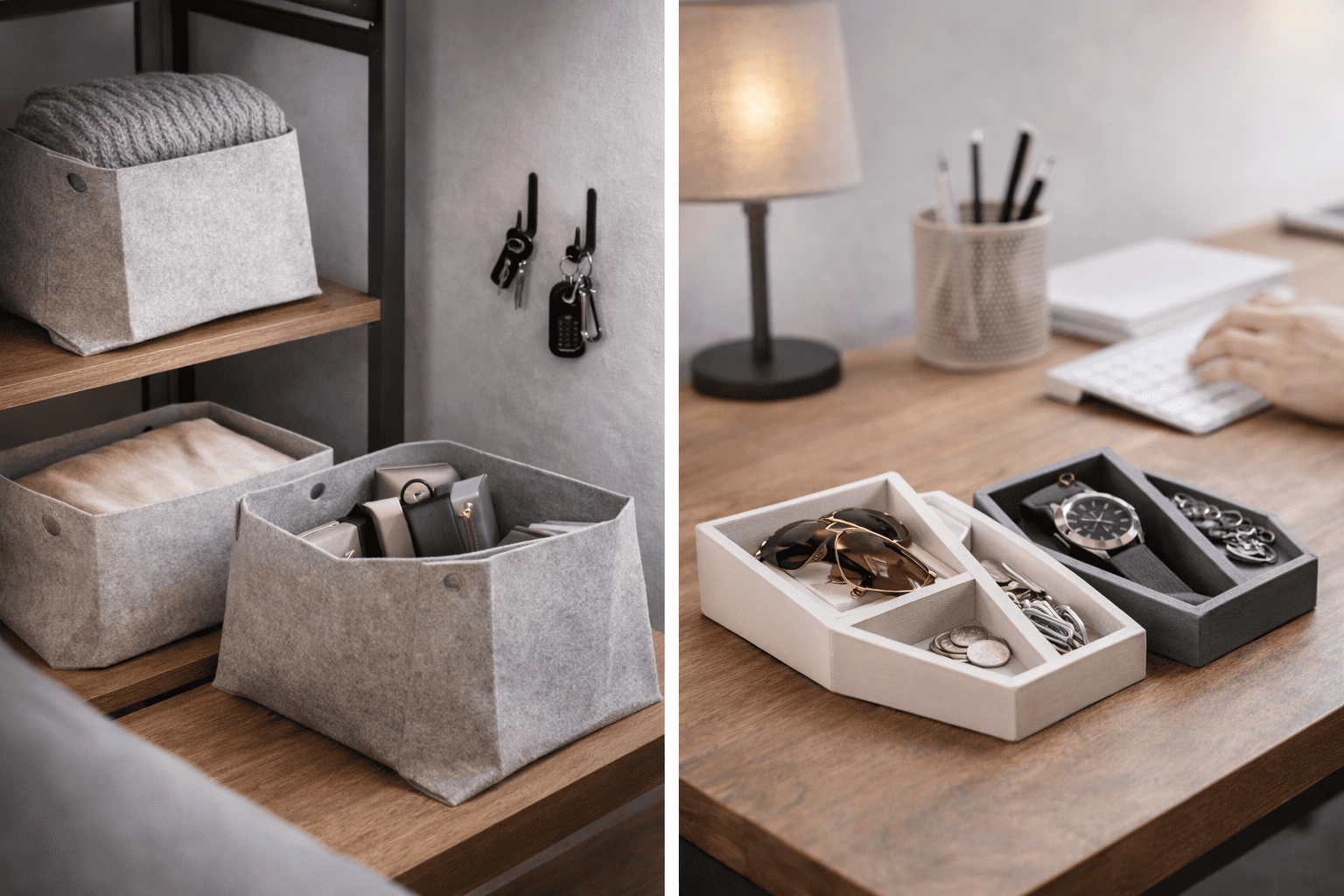 Moderne Organizer und Aufbewahrungslösungen für Zuhause – minimalistische Wohnaccessoires aus dem 3D-Druck von DC Decor