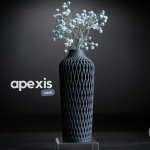 Apexis Vase – Moderne Designvase mit fließender Struktur