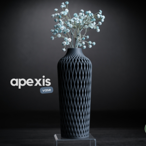 Apexis Vase – Moderne Designvase mit fließender Struktur