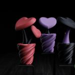 Hearts Vase – Dekorative Designvase