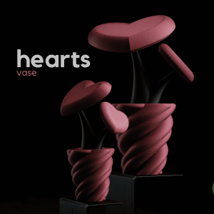 Hearts Vase – Dekorative Designvase