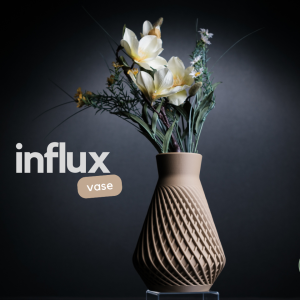 Influx Vase – Dynamische Designvase mit fließender Bewegung