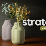 Strata Vase – Designvase mit architektonischer Schichtstruktur